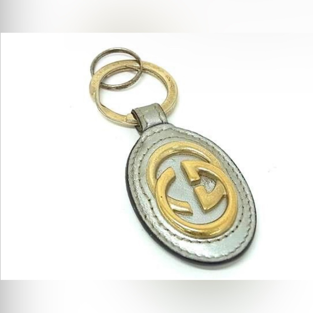 SOLD GUCCI Sukey Interlocking G Leather Keychain Bag Charm